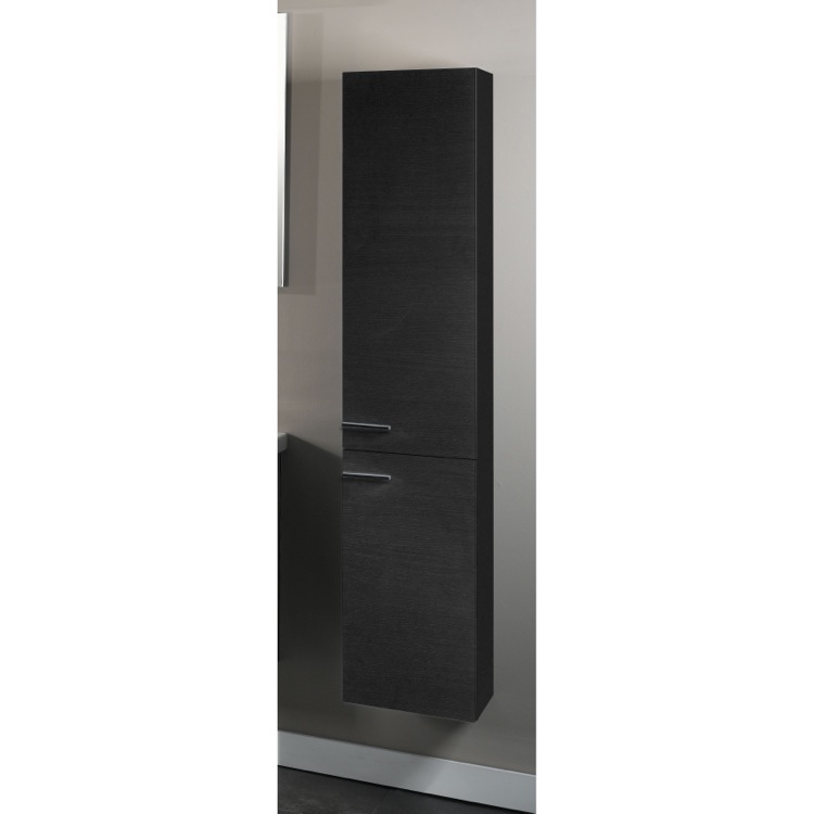Iotti SB04 Tall Hanging Storage Unit With 2 Doors In Gray Oak Finish